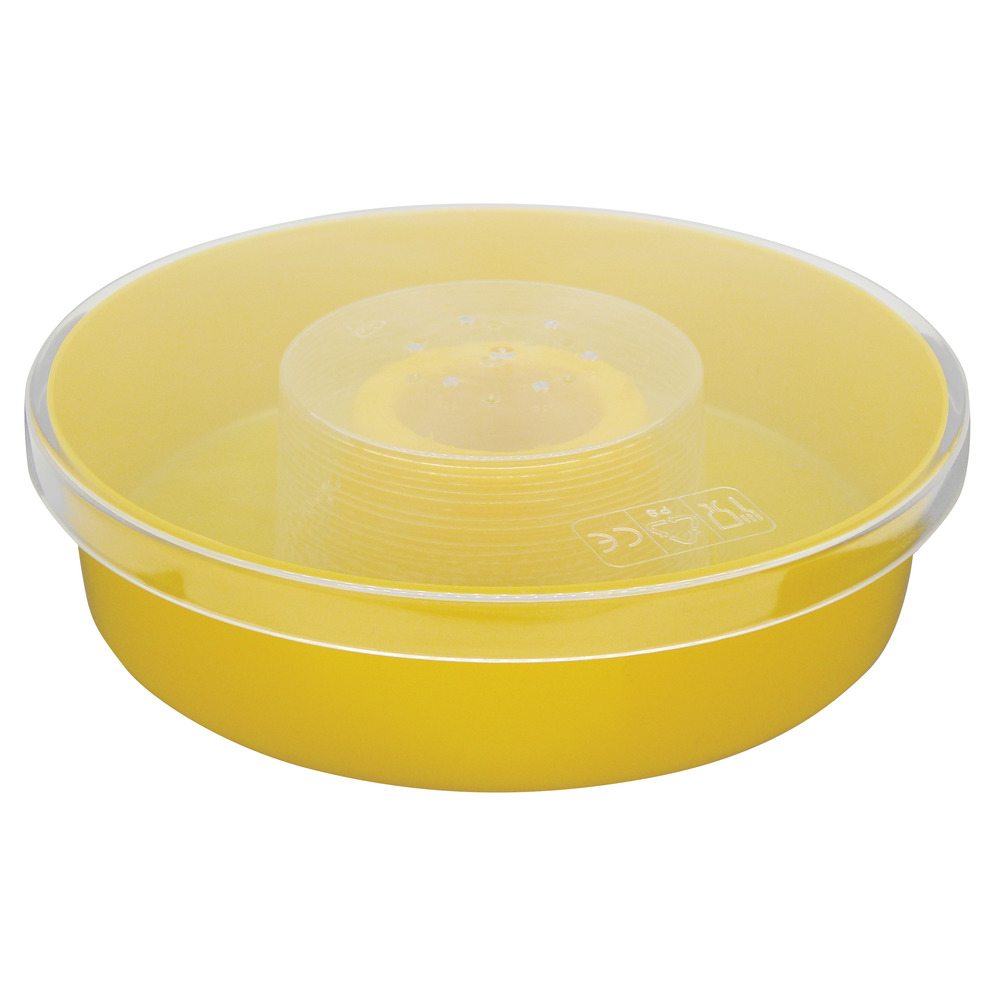 Futtergeschirr aus Kunststoff mit Aufstiegsdom und Deckel 1,5l