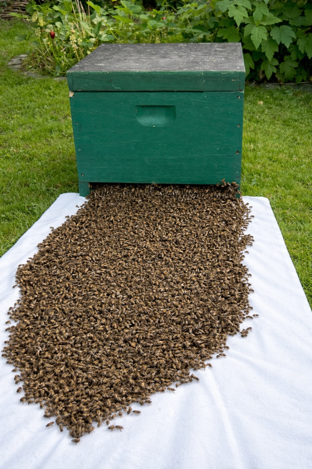 Kunstschwarm mit inselbegatteter Carnica Königin