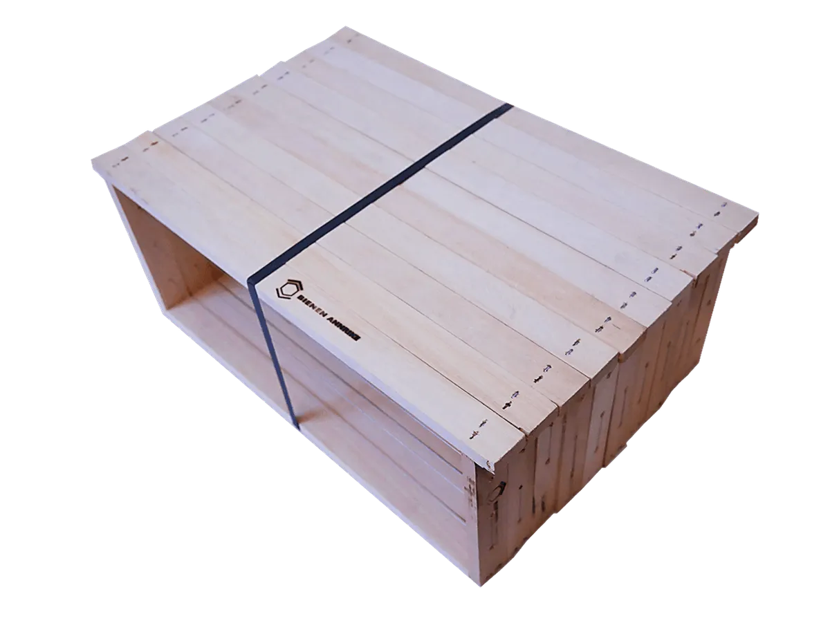 Produktbild von 20x Zander Rähmchen FLACH 2/3 – Gerade Seiten, 477 X 159 Mm – Fertig Montiert & Gedrahtet – Aus Lindenholz