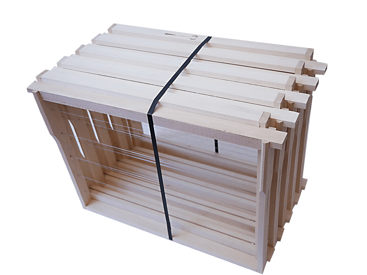 40 Rähmchen -  Dadant US Brutraum, Hoffmann-Seiten. 482x448x285mm. Preis: 1,35,-€/Stk