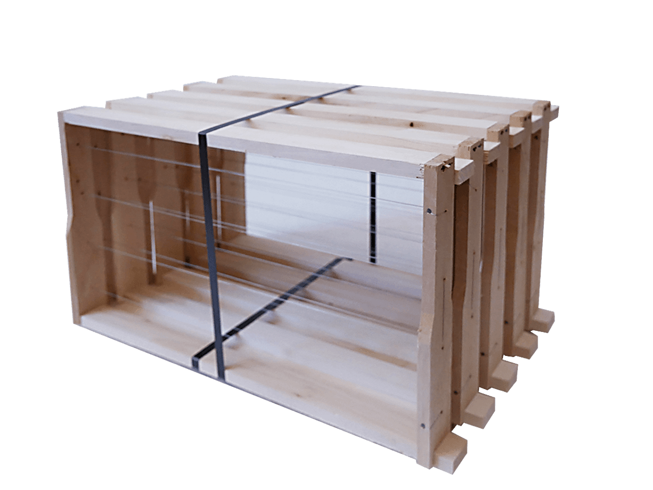 40 Rähmchen - Langstroth, Hoffmann-Seiten. 482x448x232mm.  Preis: 1,35,-€/Stk