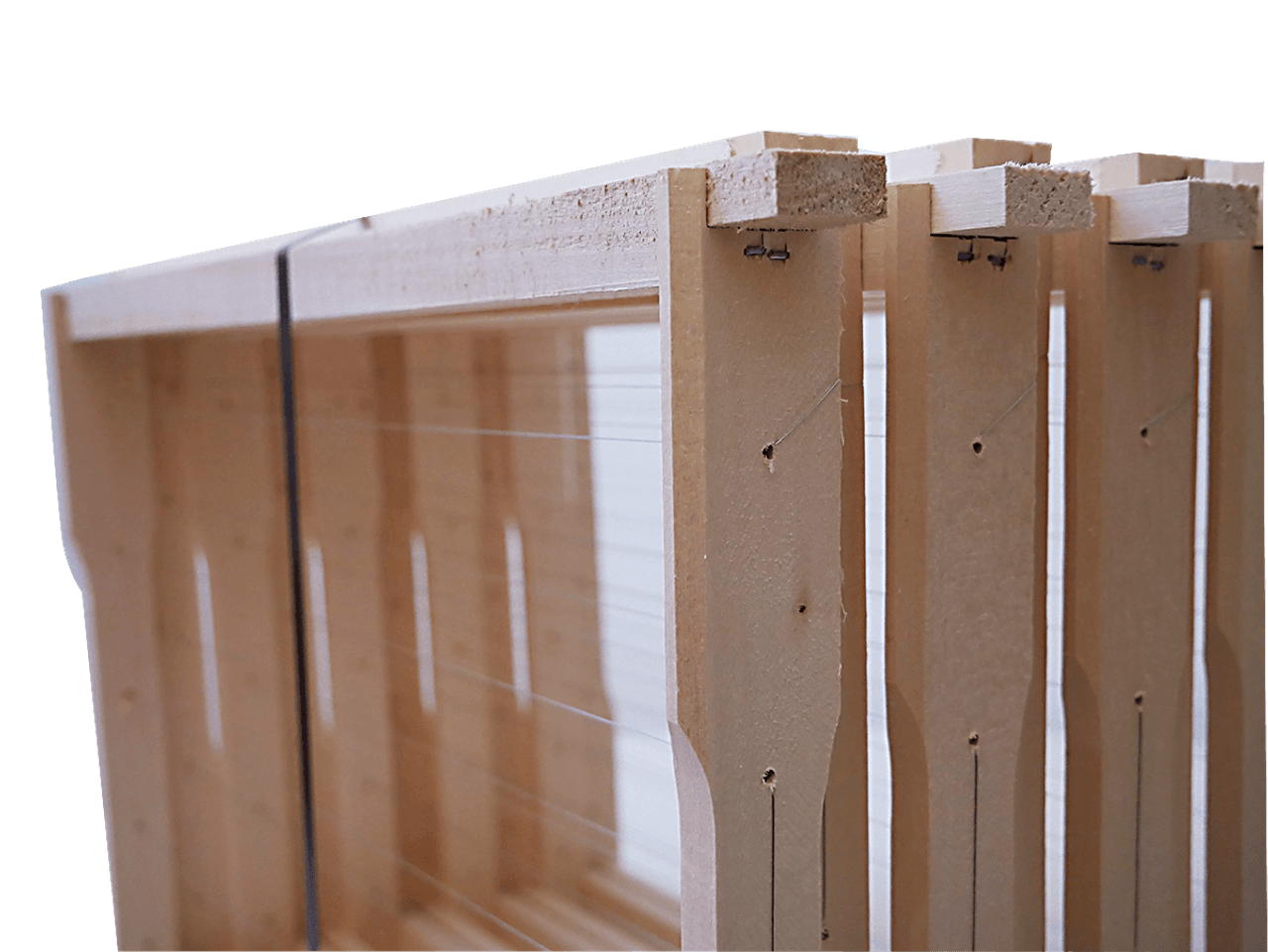 40 Rähmchen - Dadant Blatt, Brutraum, Hoffmann-Seiten. 470x435x300mm.  Preis: 1,35,-€/Stk