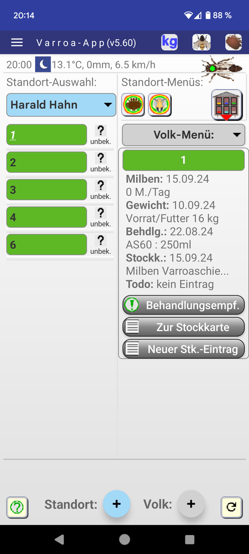 Varroa - und Futterkontrolle ggf. Nachbehandlung und Nachfütterung Bild 2