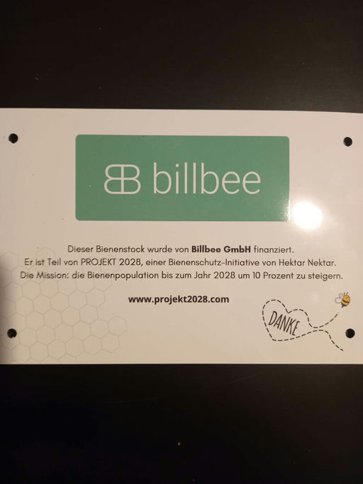 Plakette für die Bienenbeute